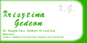 krisztina gedeon business card